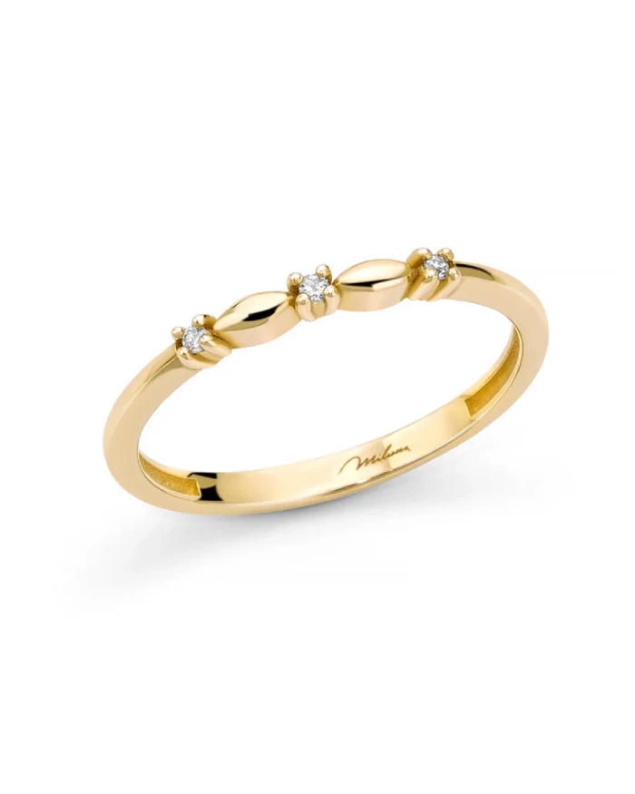 Anello trilogy foglie