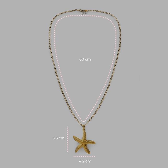 Gold Starfish Necklace Nude