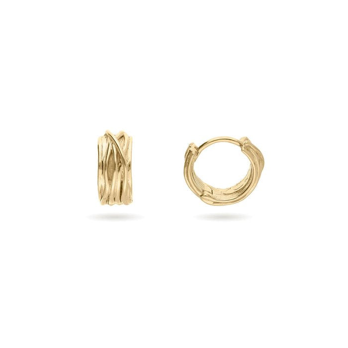 Boucles d'oreilles Filodellavita Mini en or blanc rose jaune 9 carats
