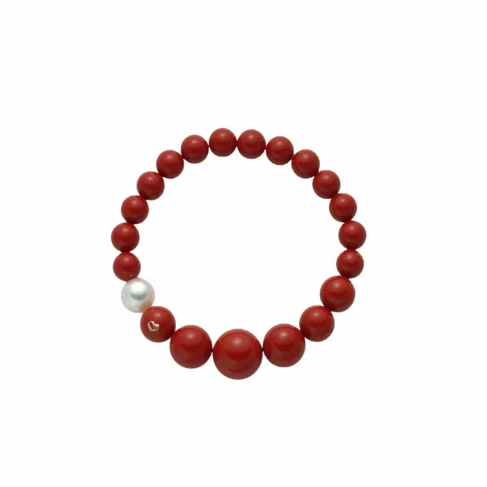 Bracciale pasta di corallo rosso