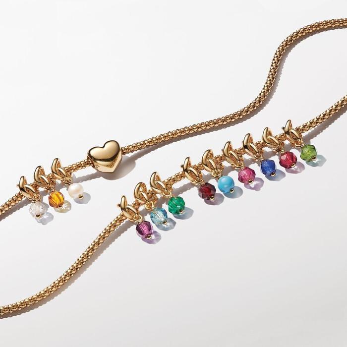Charm Pendente Cerchio Eterno Rosso Scuro Gennaio