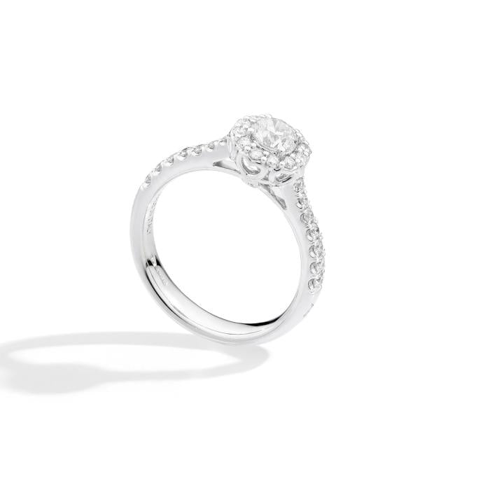 Bague solitaire Halo br 0,55