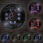 Steampunk-Wanduhr - Schwarz Vinyl - Vignette | Steampunk Store