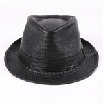 Cappello Fedora in Pelle da Uomo — Tesa Corta Stile Gentleman - Vignette | Steampunk Store