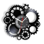 Steampunk-Wanduhr - Schwarz Vinyl - Vignette | Steampunk Store