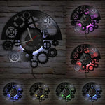 Steampunk-Wanduhr - Schwarz Vinyl - Vignette | Steampunk Store