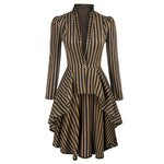 Manteau Léger Femme Steampunk — Rayé à encolure - Vignette | Steampunk Store