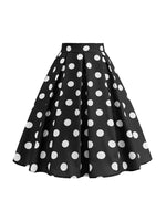 Vintage Polka Dot Saia Brenda Lee - High-Waisted Retrô Saia - Vignette | Steampunk Store