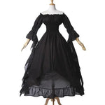 Vestido Victoriano Medieval — Escote Bardot y Mangas Mariposa - Vignette | Steampunk Store