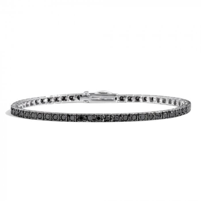 Bracciale tennis face cube br neri 1.10