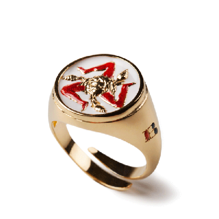 Bague ronde Trinacria