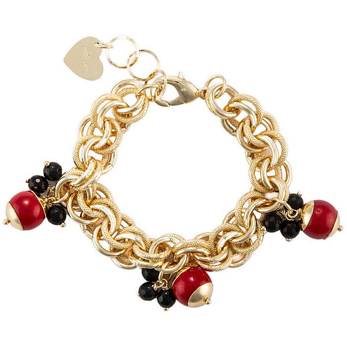 Bracelet Corail et Onyx