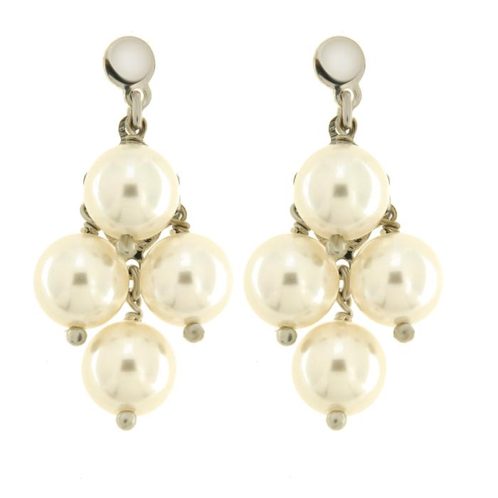 Orecchini in Argento 925 con perle pendenti