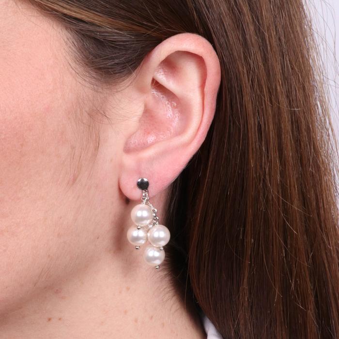 Orecchini in Argento 925 con perle pendenti