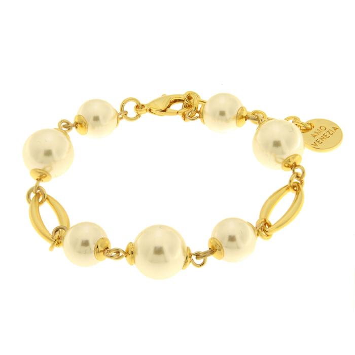 Bracciale in Metallo con perle