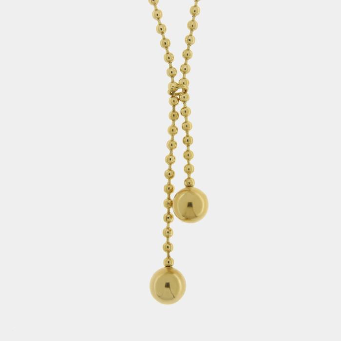 Collana in Acciaio fili intrecciati con sfere