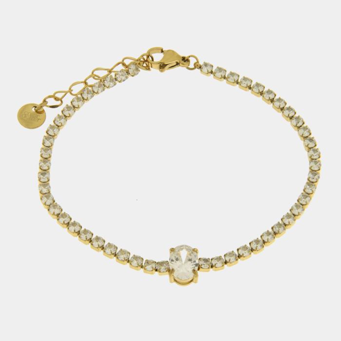 Bracciale in Acciaio tennis con cristalli