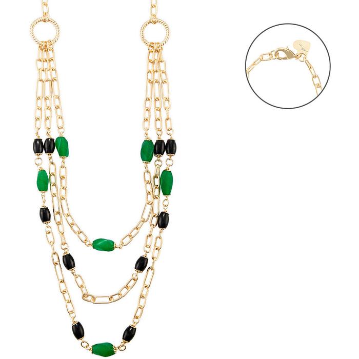 Collana onice e giada verde