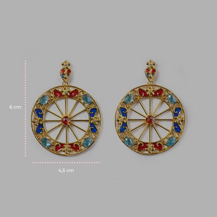 Boucles d'oreilles roue d'anniversaire