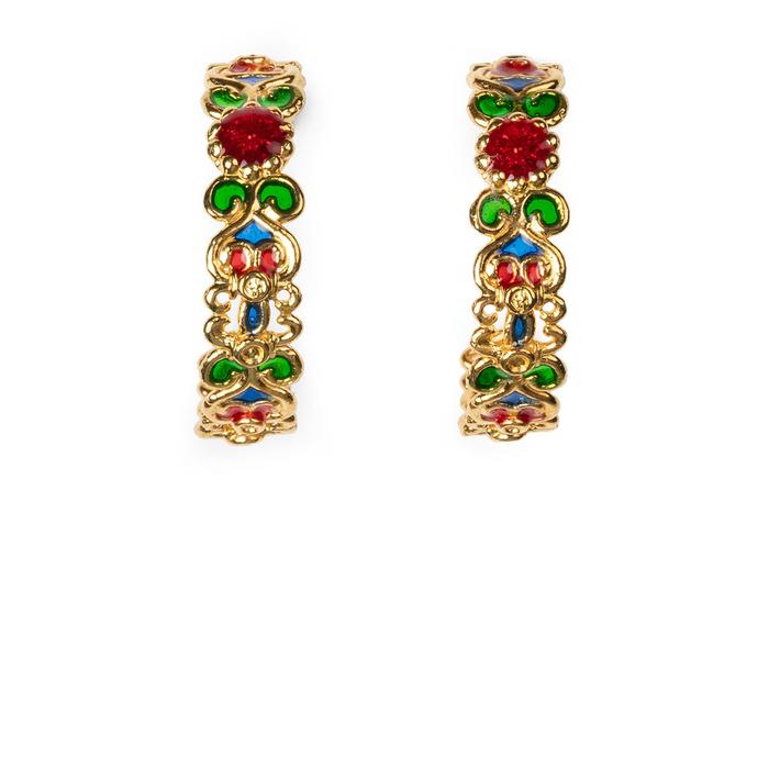 Petites boucles d'oreilles à tige en rosace