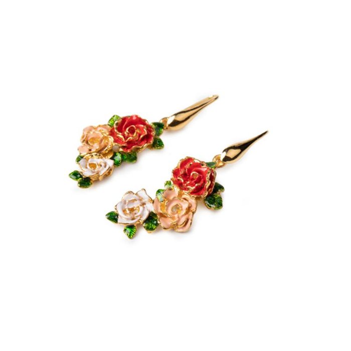 Boucles d'oreilles roses