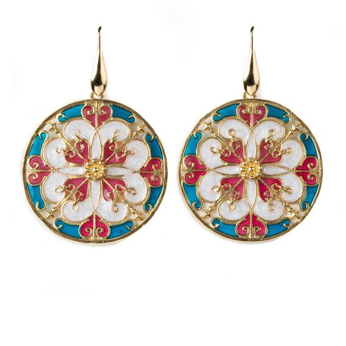 Boucles d'oreilles cathédrale en nacre