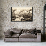 Tableau Industriel — Affiche Noir et Blanc - Vignette | Steampunk Store