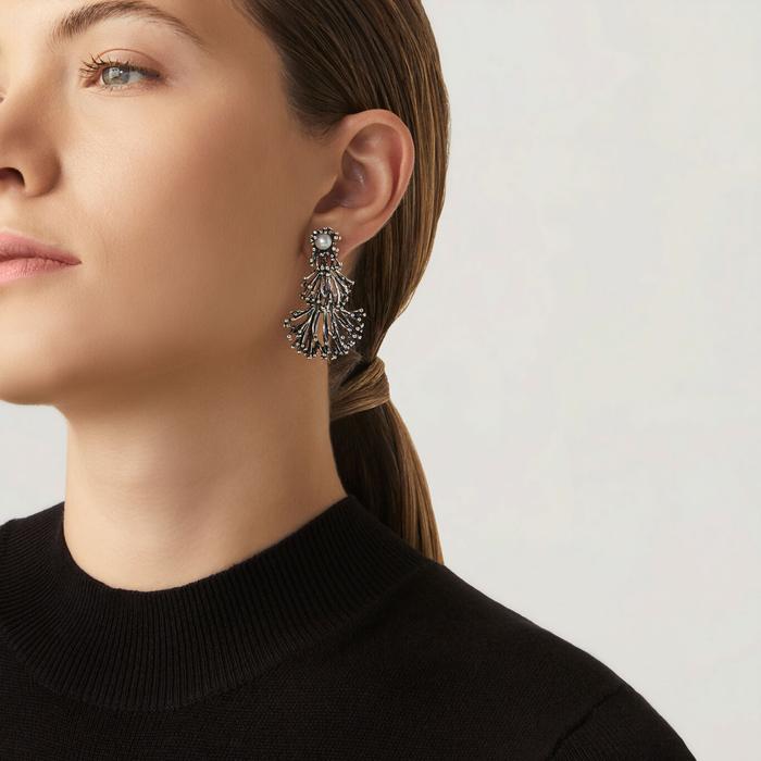 Boucles d'oreilles cascade anémone