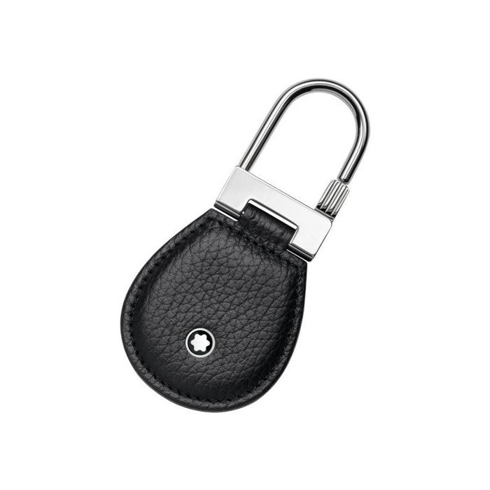 MONTBLANC BLACK LEATHER KEY RING