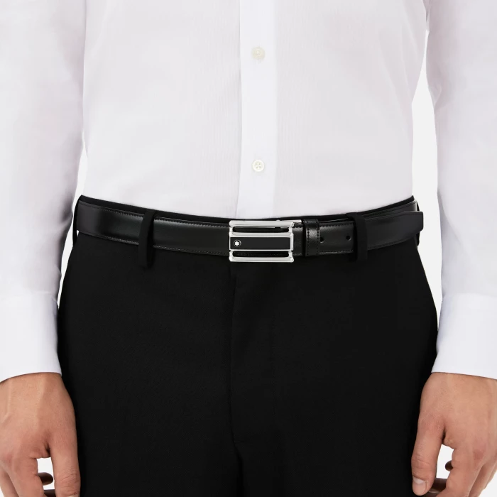Ceinture réversible en cuir noir/marron 30 mm