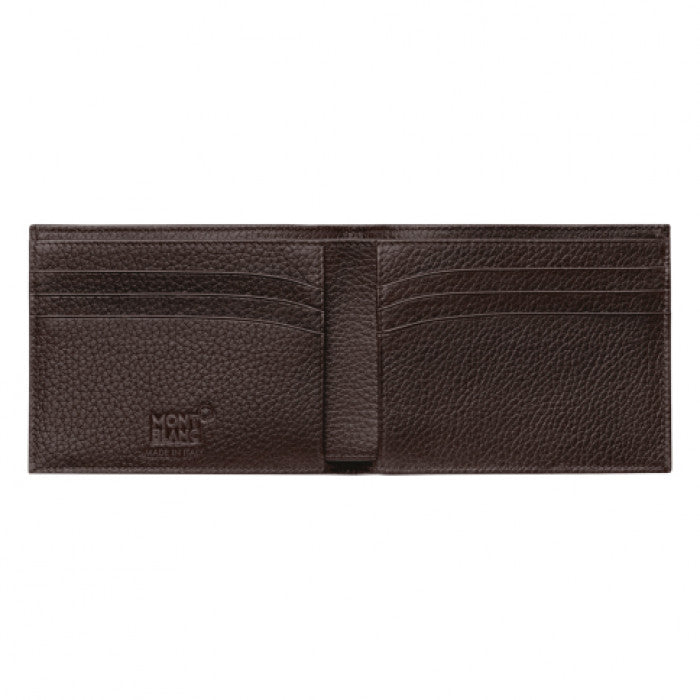 6 COMPARTMENT WALLET SOFT GRAIN BROWN