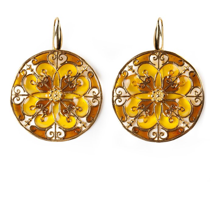 ROSETTE RONDE JAUNE