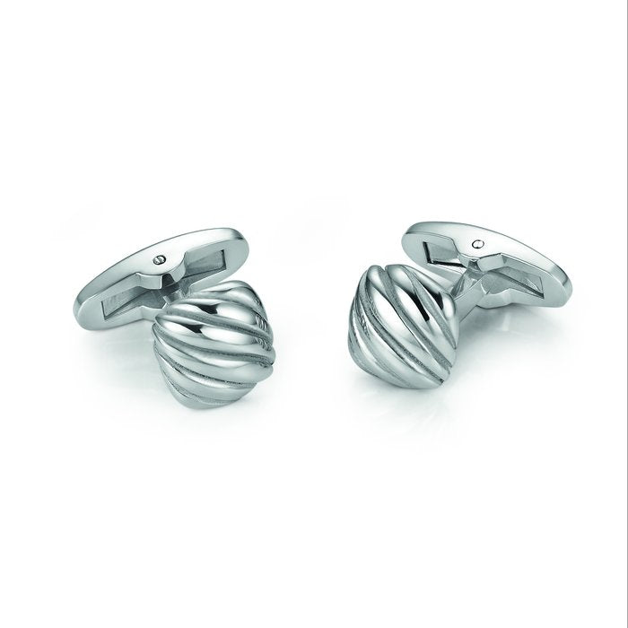Striped square cufflinks