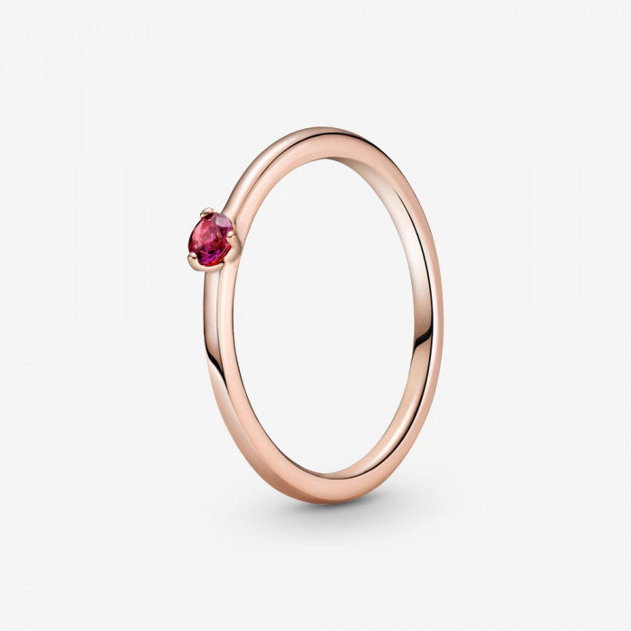 Red Solitaire Ring