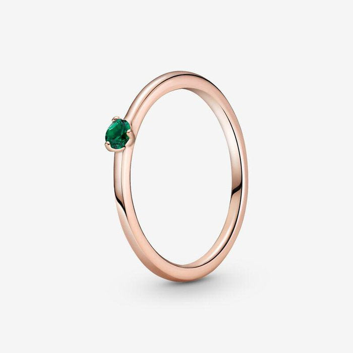 Anello Solitario Verde