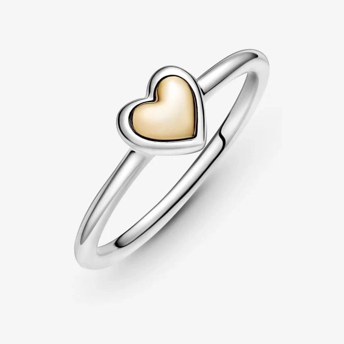 Golden Domed Heart Ring