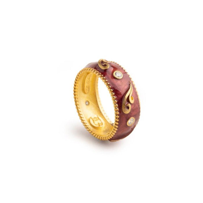 Bague Lapilli Wave Large Band