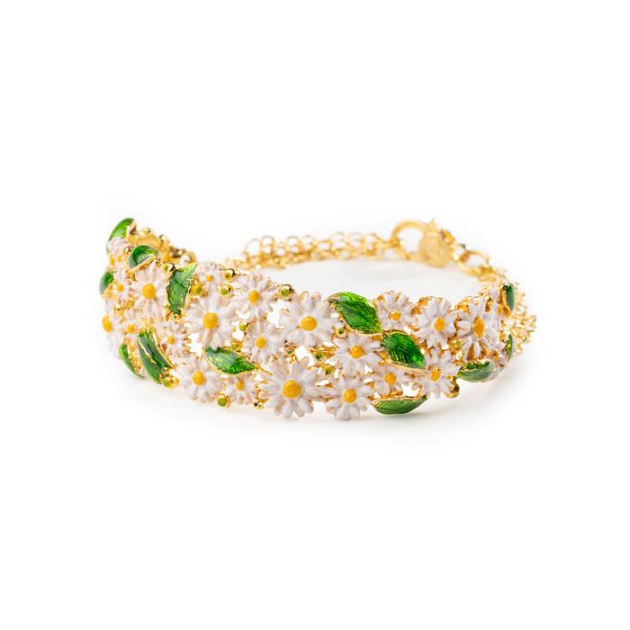 Rigid Bracelet Daisies