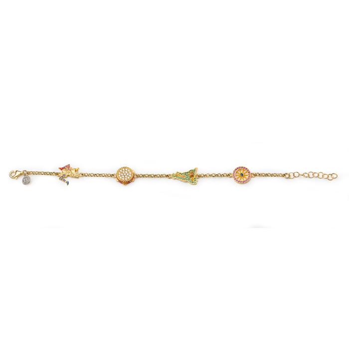 Bracelet Rolo 4 Symboles Sicile Lapilli