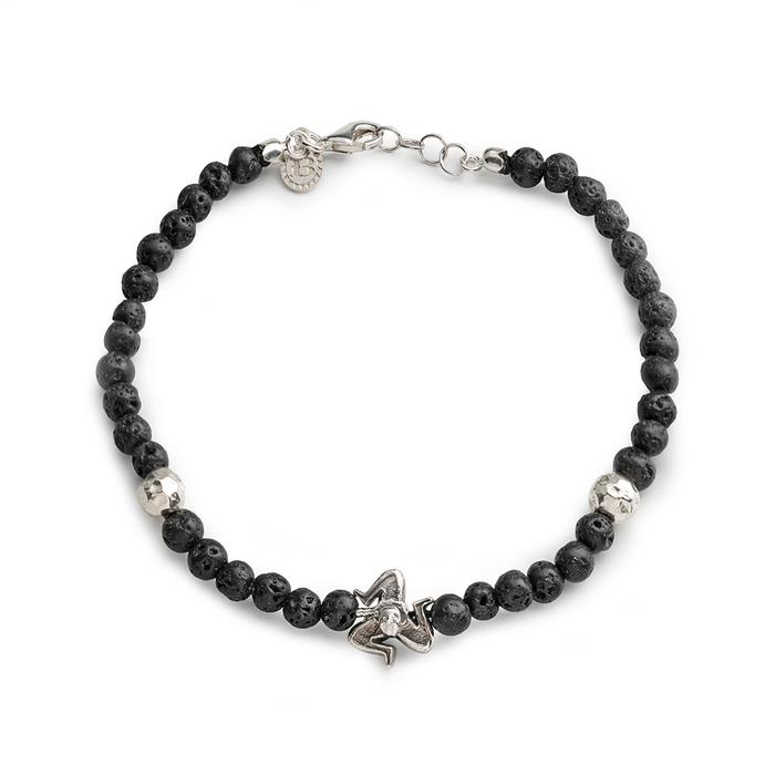 Bracelet de lave Trinacria