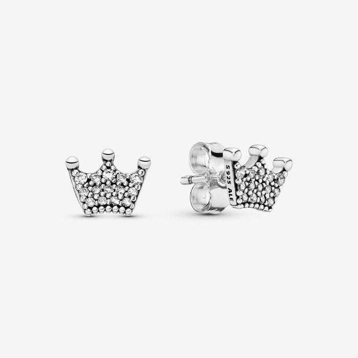 Boucles d'oreilles couronne brillante