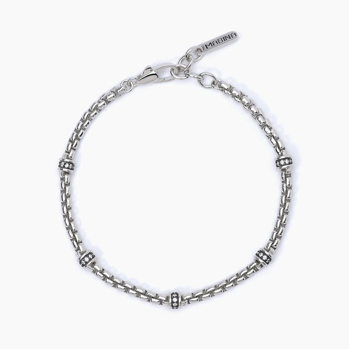 Bracelet avec inserts blancs MONTECARLO