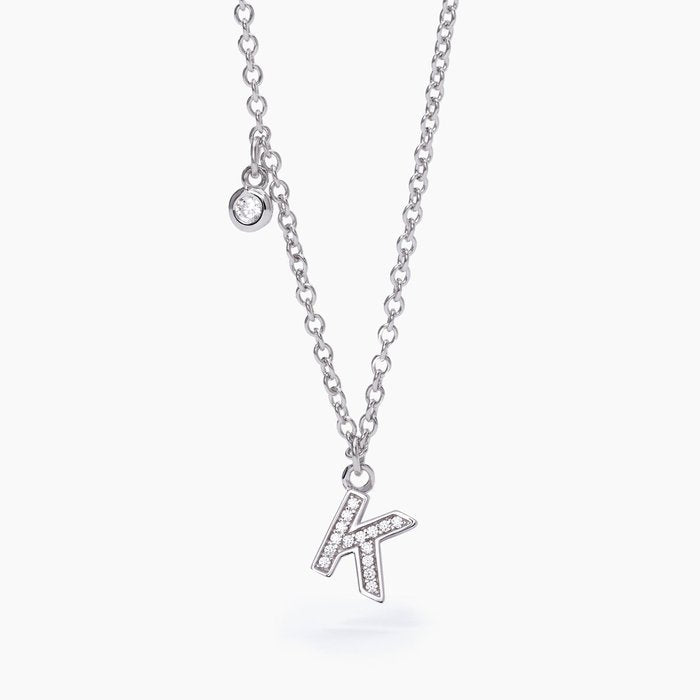 Collier ras du cou lettre « K » A, B, COOL