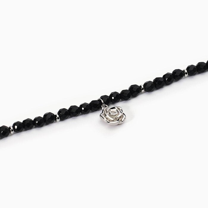 Bracelet Agate Noire LA VIE EN ROSE