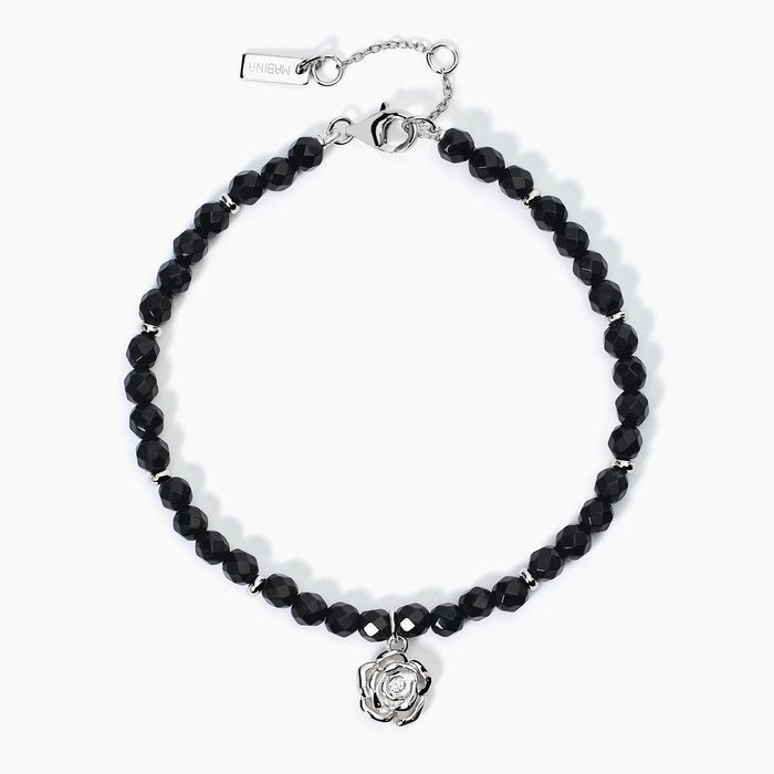 Bracelet Agate Noire LA VIE EN ROSE