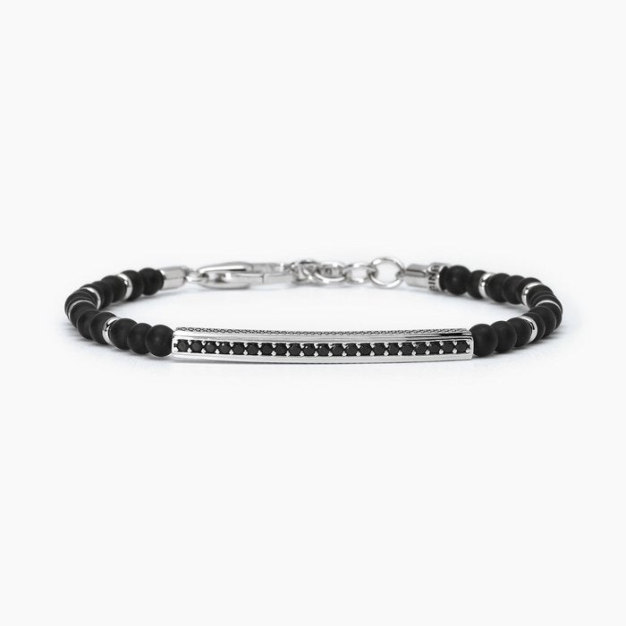Bracelet boule d'agate noire STONE CLUB