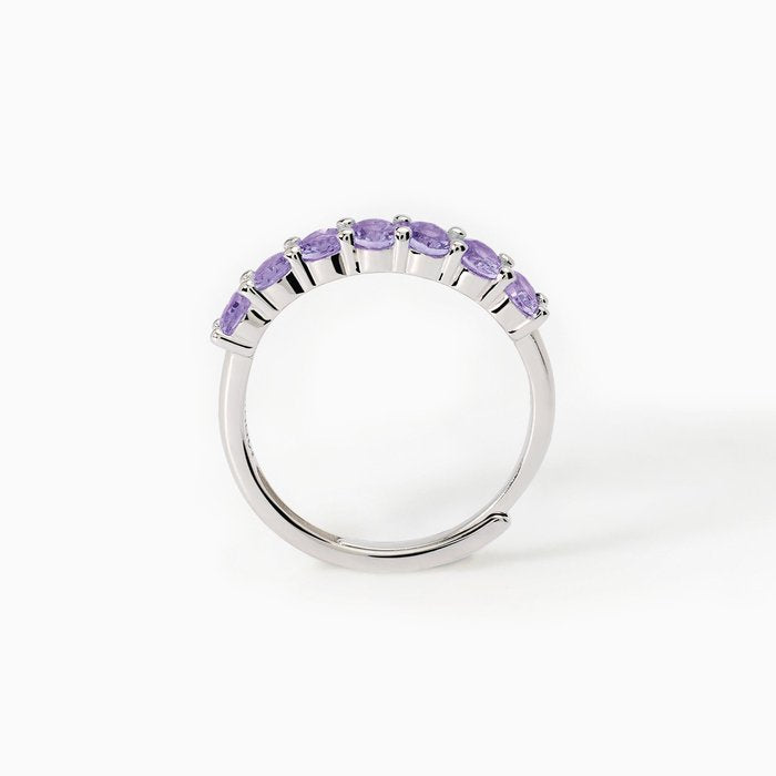 Bague FESTIVAL en argent et améthyste synthétique
