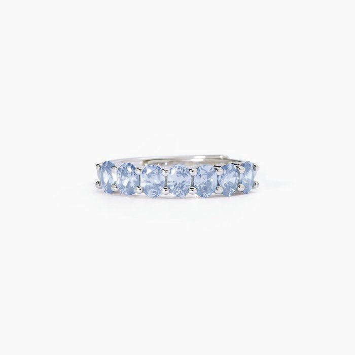 Bague d'éternité en argent et aigue-marine synthétique FESTIVAL