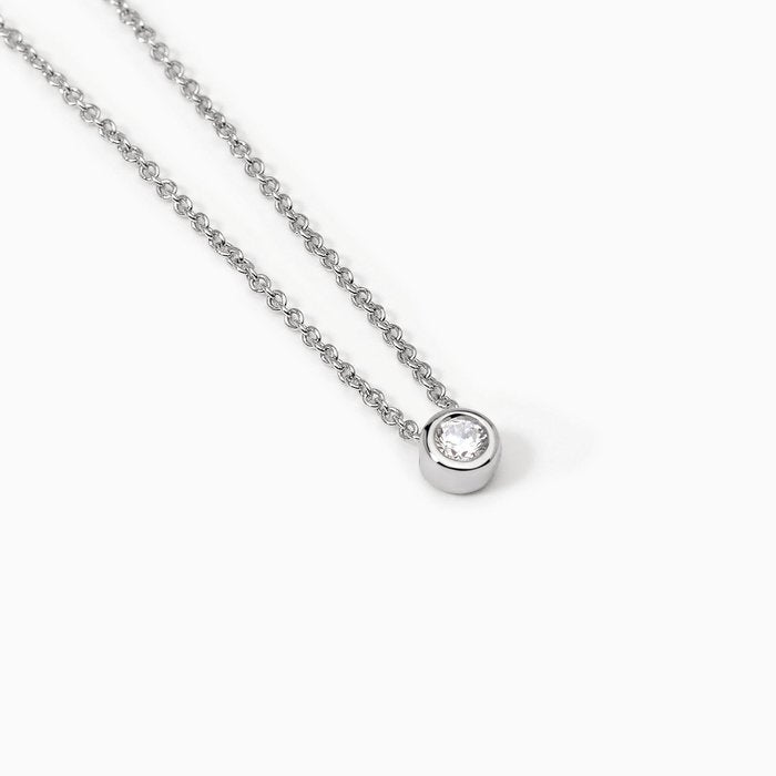 Girocollo in argento con punto luce SHINY