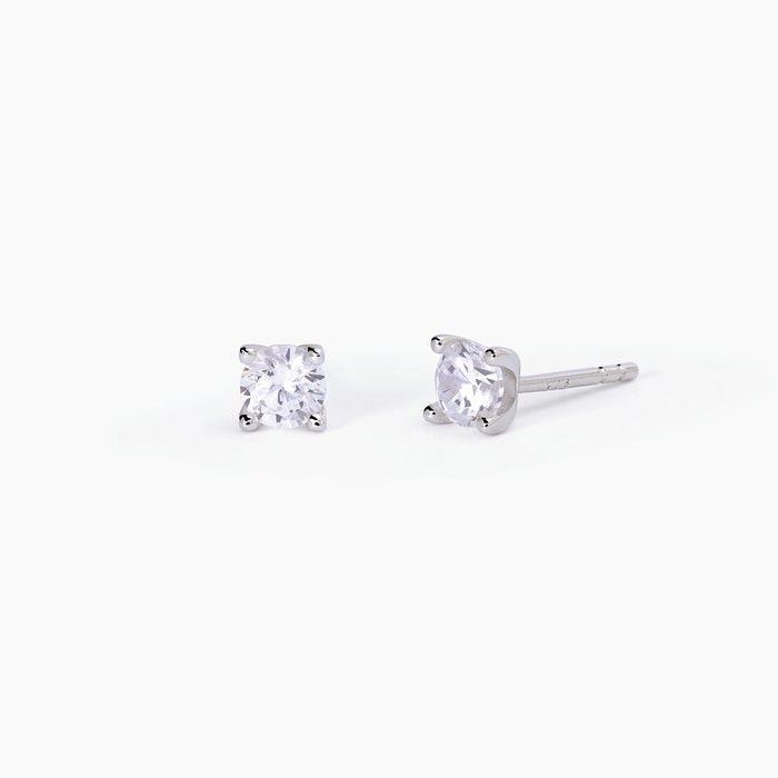 SHINY silver earrings with light points